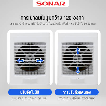 พัดลมไอเย็น SONAR รุ่น EA-P1600 ขนาด 40 ลิตร สีขาว_3